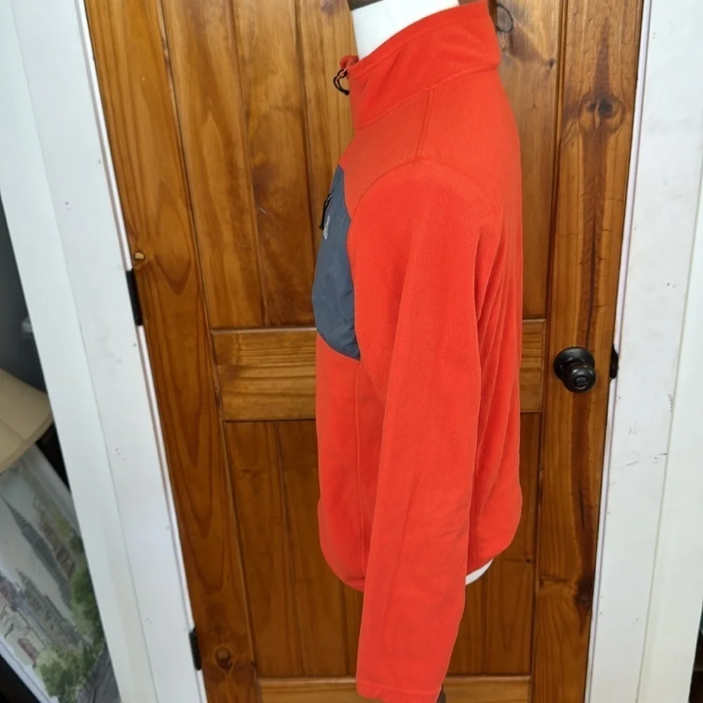 The North Face Classic Orange Fleece with Gray Pocket size M